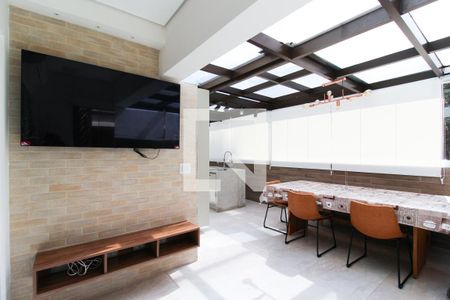 Sala e Varanda  de apartamento à venda com 1 quarto, 50m² em Indianópolis, São Paulo