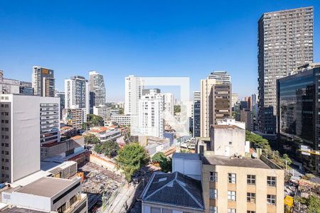 Vista da Varanda da Sala/Cozinha de kitnet/studio para alugar com 1 quarto, 31m² em Pinheiros, São Paulo