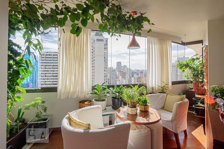 Varanda de apartamento à venda com 3 quartos, 128m² em Indianópolis, São Paulo