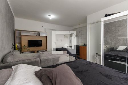 Sala - Quarto de apartamento à venda com 1 quarto, 24m² em Vila Campanela, São Paulo