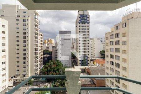 Varanda do Quarto de apartamento à venda com 1 quarto, 42m² em Vila Buarque, São Paulo