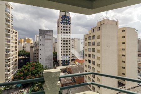 Varanda do Quarto de apartamento à venda com 1 quarto, 42m² em Vila Buarque, São Paulo