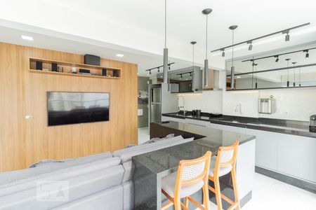 Sala de apartamento à venda com 1 quarto, 43m² em Santo Amaro, São Paulo