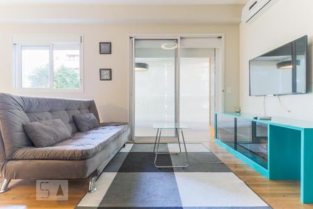 Sala de apartamento para alugar com 1 quarto, 50m² em Cidade Monções, São Paulo