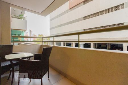 Varanda da Sala de apartamento à venda com 1 quarto, 40m² em Brooklin Paulista, São Paulo
