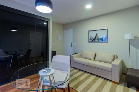 Sala de apartamento à venda com 1 quarto, 40m² em Brooklin Paulista, São Paulo