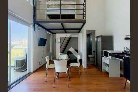 Sala/Cozinha de kitnet/studio para alugar com 1 quarto, 46m² em Perdizes, São Paulo