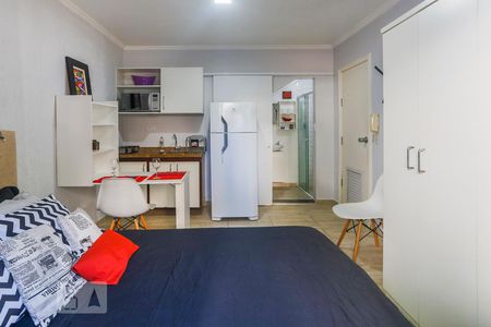 Quarto e Cozinha de kitnet/studio para alugar com 1 quarto, 20m² em Vila Mariana, São Paulo