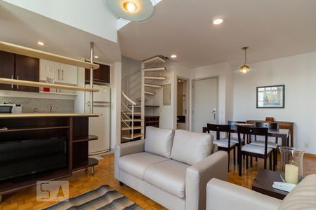 Sala de apartamento para alugar com 1 quarto, 63m² em Alphaville Industrial, Barueri