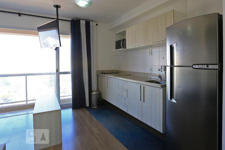 Cozinha de kitnet/studio à venda com 1 quarto, 32m² em Brooklin Paulista, São Paulo