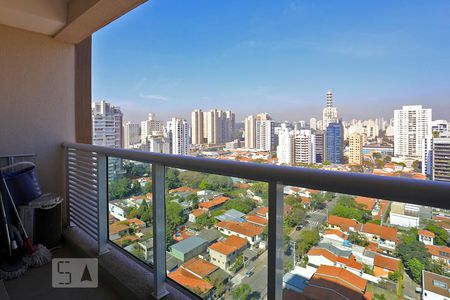 Varanda de kitnet/studio à venda com 1 quarto, 32m² em Brooklin Paulista, São Paulo