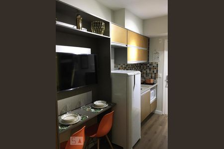 Sala/cozinha de apartamento à venda com 1 quarto, 27m² em Centro, São Paulo