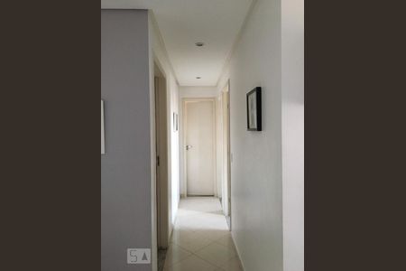 Corredor de acesso aos quartos de apartamento para alugar com 2 quartos, 54m² em Vila Gumercindo, São Paulo