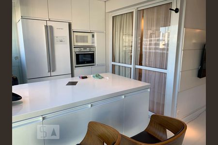 varanda/cozinha de apartamento para alugar com 1 quarto, 41m² em Brooklin Paulista, São Paulo