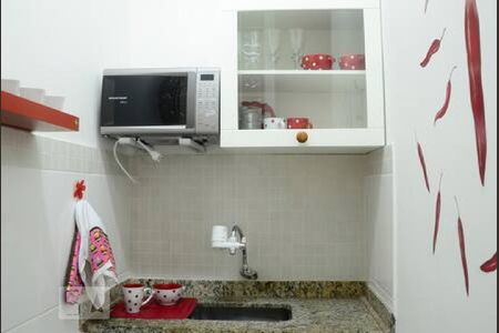 Cozinha de apartamento à venda com 1 quarto, 33m² em Botafogo, Rio de Janeiro