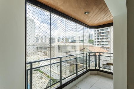 Varanda da Sala de apartamento para alugar com 3 quartos, 112m² em Indianópolis, São Paulo