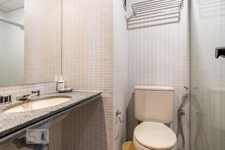 Studio à venda com 46m², 1 quarto e 1 vagaBanheiro da Suite