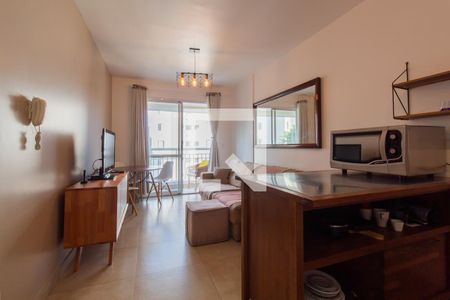 Sala de apartamento à venda com 1 quarto, 51m² em Jardim Ampliação, São Paulo