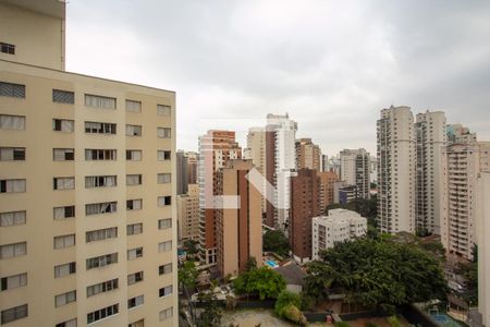 Varanda da Sala de apartamento à venda com 1 quarto, 60m² em Vila Nova Conceição, São Paulo