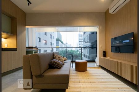 Sala de apartamento à venda com 1 quarto, 55m² em Pinheiros, São Paulo