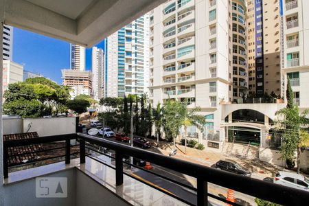 Varanda da Sala - Vista de apartamento para alugar com 1 quarto, 33m² em Alto da Glória , Goiânia