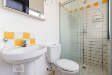 Banheiro da suíte de apartamento para alugar com 1 quarto, 32m² em Vila Buarque, São Paulo