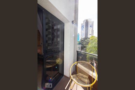 Varanda Sala de apartamento à venda com 1 quarto, 58m² em Moema, São Paulo