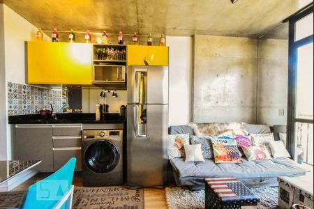 Cozinha / Lavanderia de kitnet/studio à venda com 1 quarto, 35m² em Santo Amaro, São Paulo