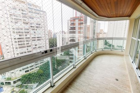 Varanda da Sala de apartamento à venda com 3 quartos, 128m² em Vila Andrade, São Paulo