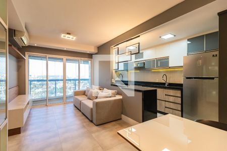 Sala de apartamento para alugar com 2 quartos, 70m² em Empresarial 18 do Forte, Barueri