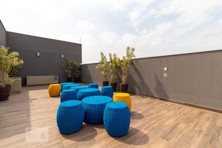 Área externa (cobertura) de kitnet/studio para alugar com 1 quarto, 27m² em Jardim Paulistano, São Paulo