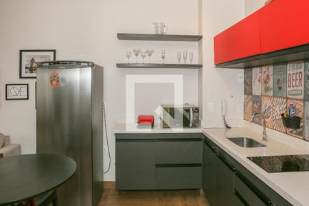 Sala e Cozinha de apartamento à venda com 1 quarto, 51m² em Barra Funda, São Paulo