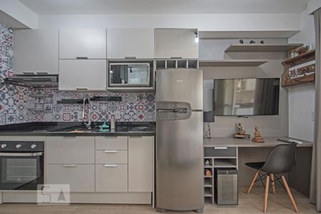 Cozinha e Sala de kitnet/studio à venda com 1 quarto, 29m² em Campo Belo, São Paulo