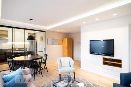 Sala de apartamento para alugar com 1 quarto, 69m² em Brooklin Paulista, São Paulo