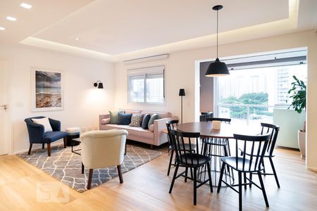 Sala de apartamento para alugar com 1 quarto, 69m² em Brooklin Paulista, São Paulo