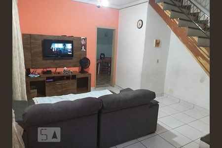 Detalhe Sala de casa à venda com 3 quartos, 137m² em Vila Eldízia, Santo André