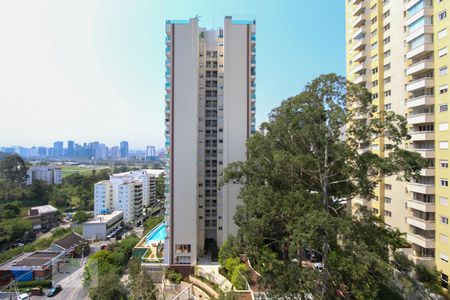 Vista da varanda de apartamento à venda com 2 quartos, 75m² em Paraíso do Morumbi, São Paulo