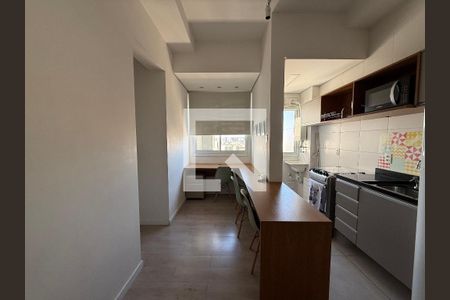 Sala/cozinha de apartamento para alugar com 1 quarto, 32m² em Santa Cecília, São Paulo