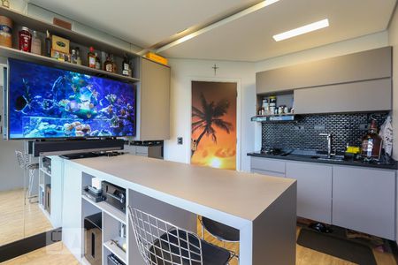 Sala de kitnet/studio para alugar com 1 quarto, 40m² em Paraíso do Morumbi, São Paulo