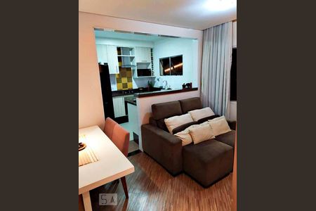 Sala de Estar de apartamento à venda com 1 quarto, 39m² em Vila Nova Santa Luzia, São Bernardo do Campo