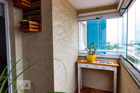 Varanda da Sala de apartamento para alugar com 2 quartos, 68m² em Vila Valparaíso, Santo André