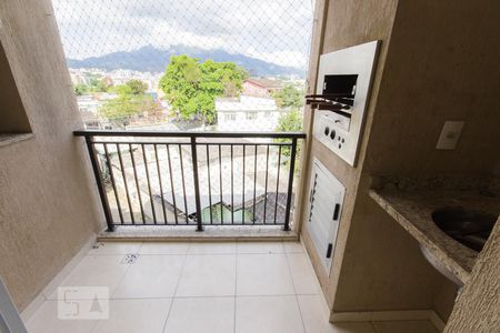 Varanda Gourmet (1º andar) de apartamento à venda com 2 quartos, 90m² em Taquara, Rio de Janeiro