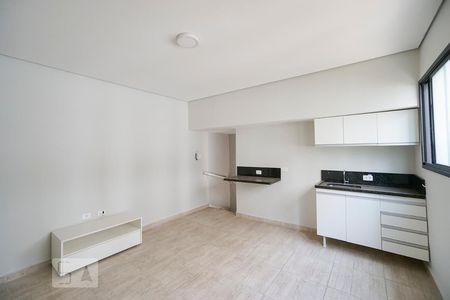 Sala e cozinha de kitnet/studio para alugar com 1 quarto, 30m² em Luz, São Paulo