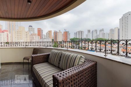 Varanda da Sala de apartamento para alugar com 4 quartos, 220m² em Campo Belo, São Paulo