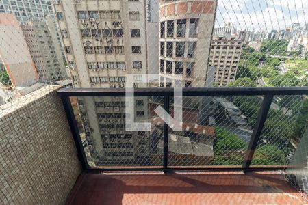 Varanda do Studio de kitnet/studio para alugar com 1 quarto, 29m² em Centro Histórico de São Paulo, São Paulo