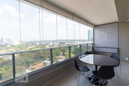 Varanda de kitnet/studio para alugar com 1 quarto, 44m² em Pinheiros, São Paulo