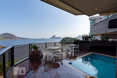 Varanda com Piscina  de apartamento à venda com 4 quartos, 600m² em Boa Viagem, Niterói