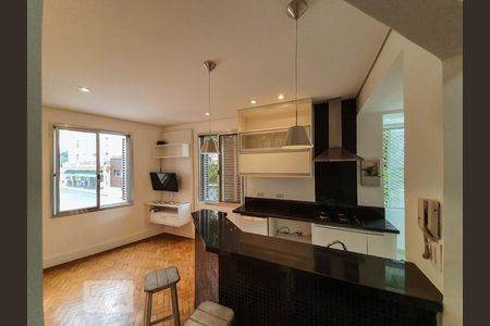 Sala/Cozinha de apartamento para alugar com 1 quarto, 42m² em Bela Vista, São Paulo