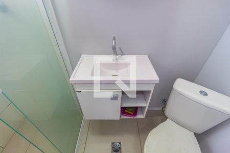 Detalhe - Banheiro de kitnet/studio para alugar com 1 quarto, 20m² em Brás, São Paulo