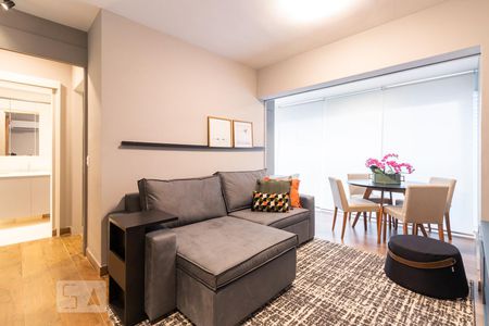 Sala de apartamento à venda com 1 quarto, 44m² em Indianópolis, São Paulo